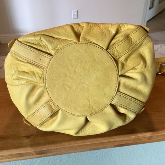 The Sak Drawstring Double Handle Sunflower Leather Handbag - Picture 5 of 6